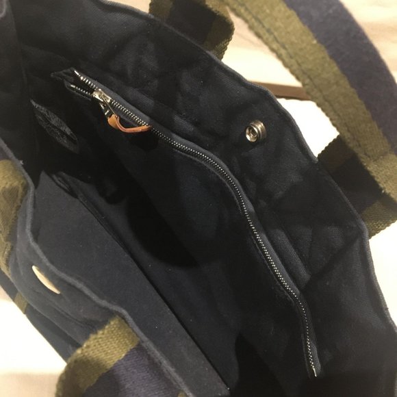 Hermes Blue Canvas Fabric Fourre Tout TPM France - Picture 3 of 11